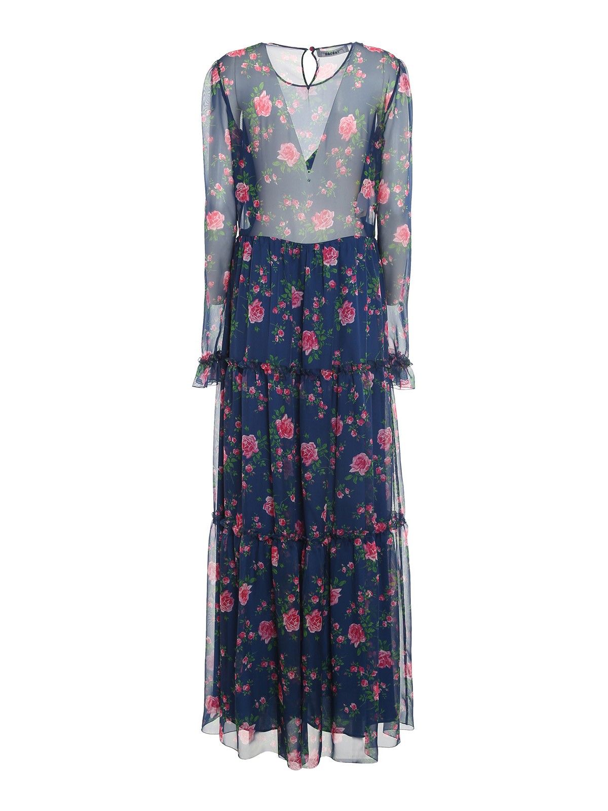 Philosophy di Lorenzo Serafini Rose printed chiffon dress|044207541300