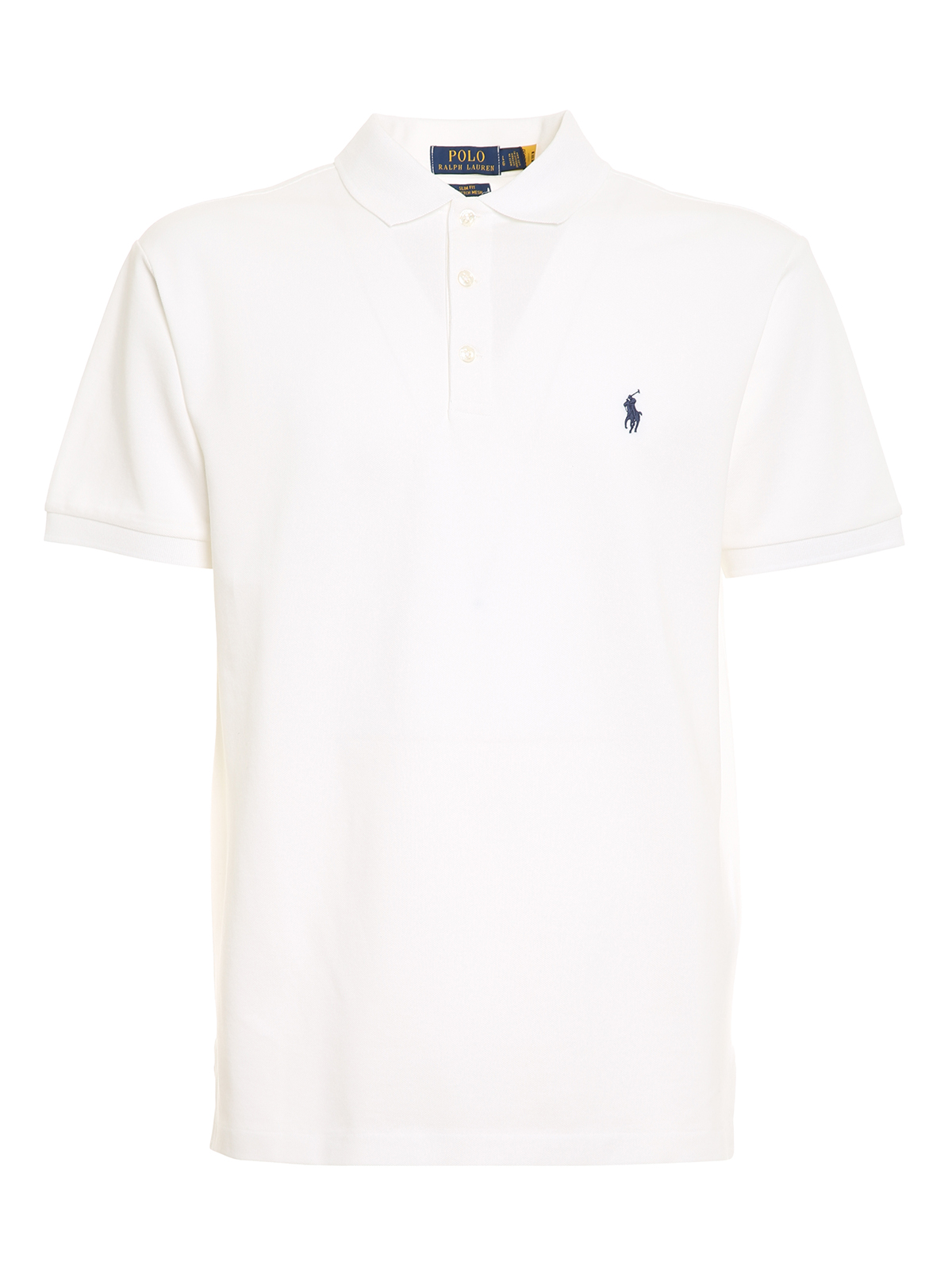 Polo Ralph Lauren Logo Detail Polo Shirt In White