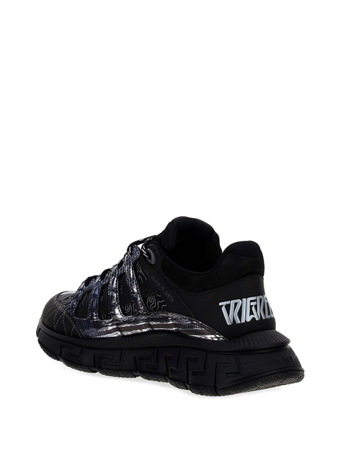 Shop Versace Baroque Trigreca Sneakers In Black