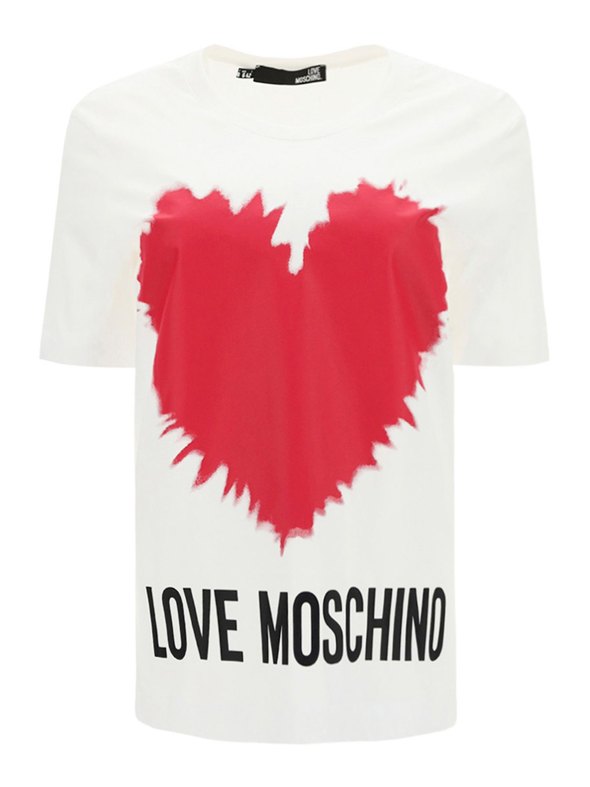 Love Moschino Heart print T-shirt White Women W4F153AM3876A00