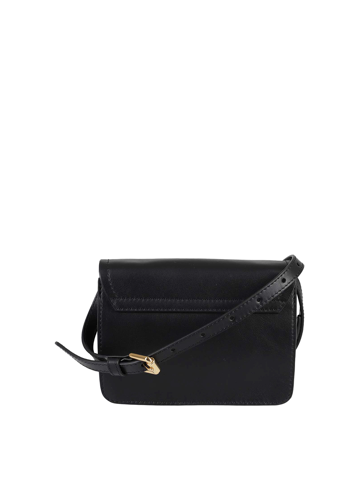 Shop Moschino Faux Leather Crossbody In Black