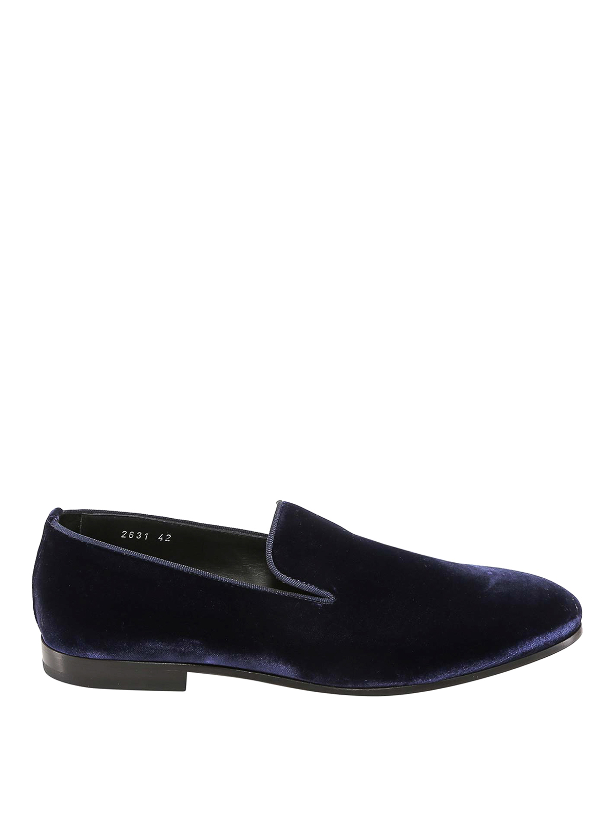 Shop Doucal's Velvet Loafers In Blue