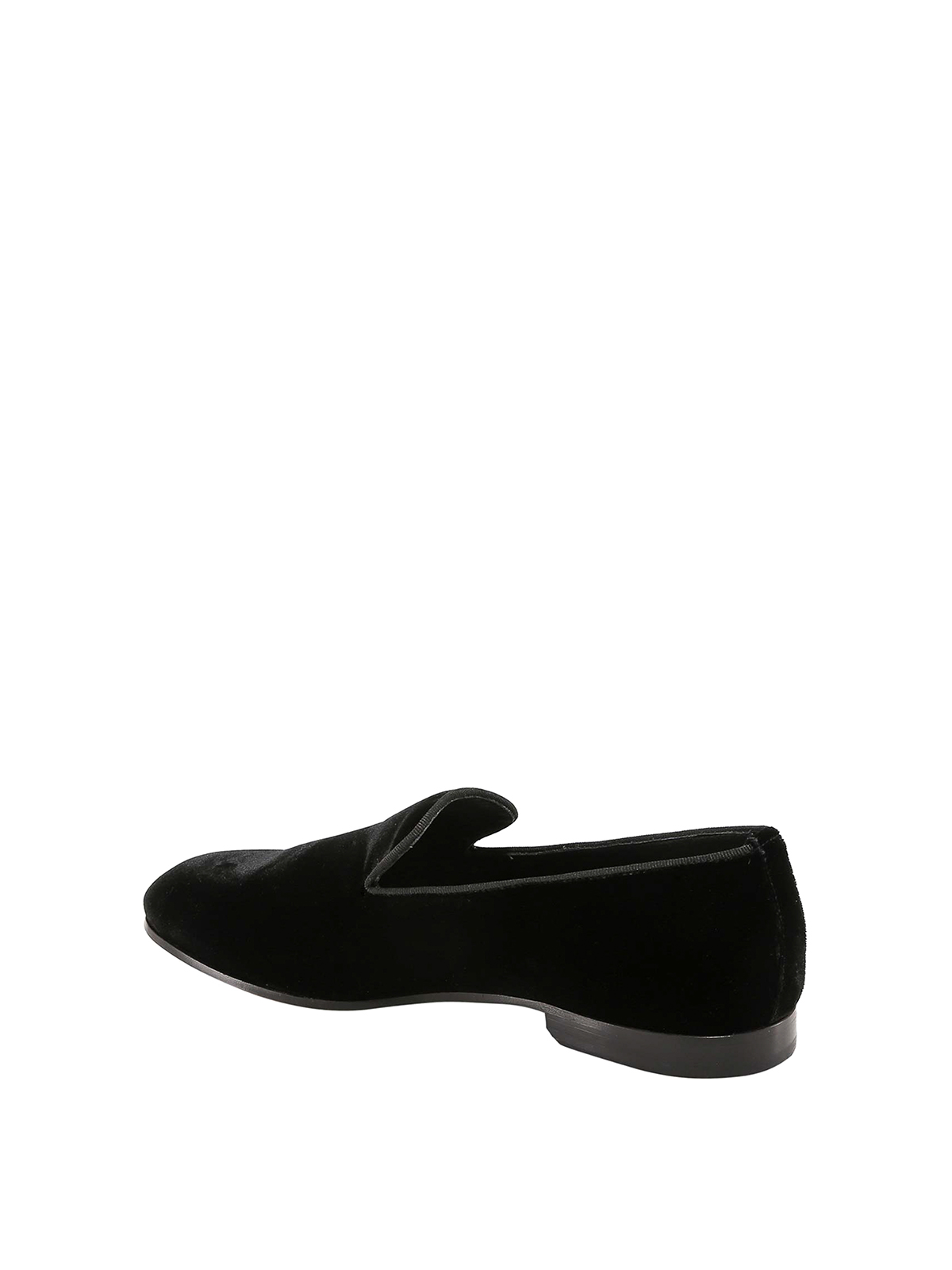 Shop Doucal's Velvet Loafers In Black