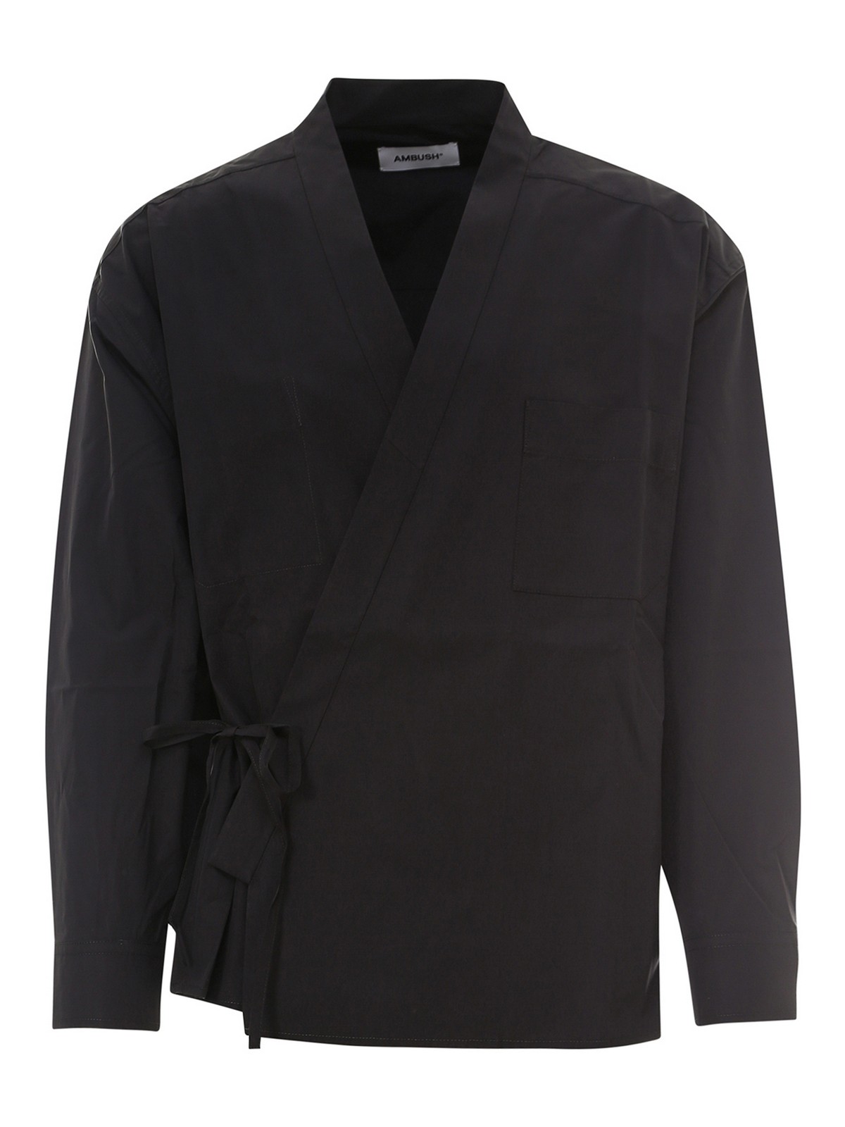 Ambush Camicia kimono in cotone Nero Uomo | BMGA014S21FAB0011000