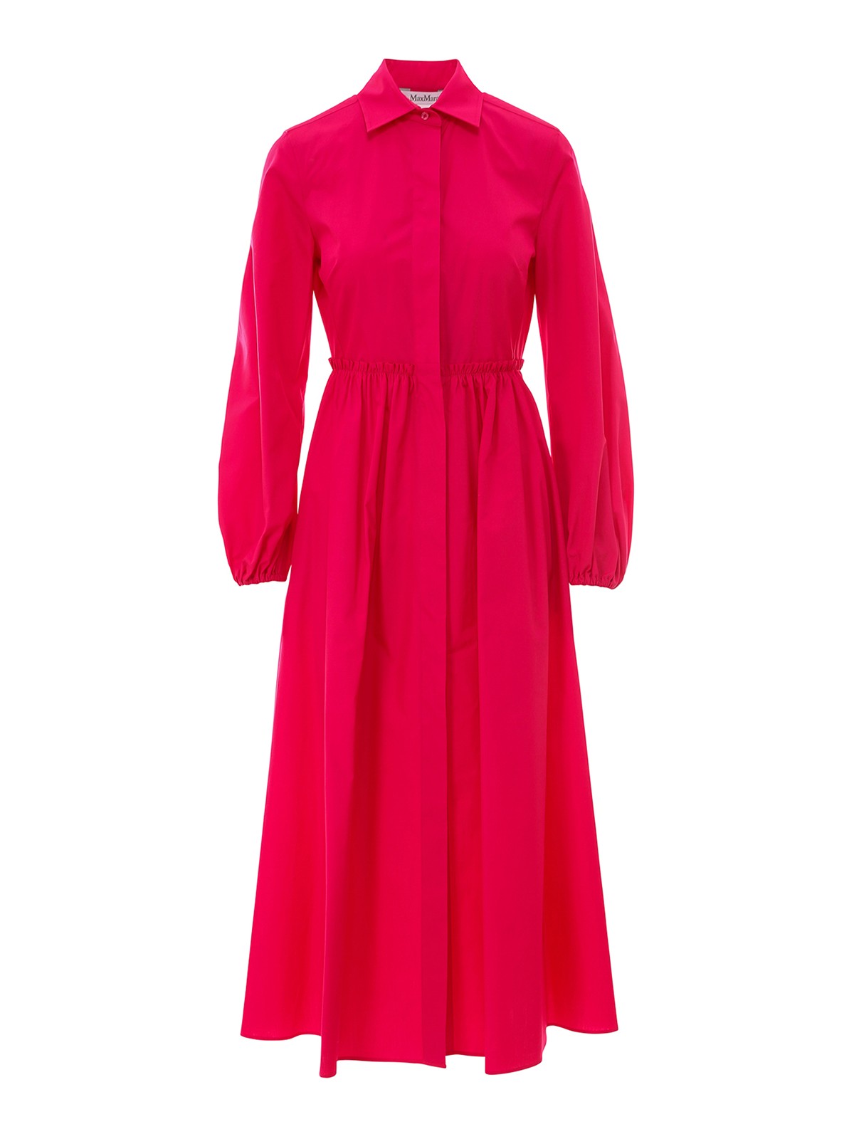 【送料&関税込】Max Mara Studio Bairo Dress Flounced cotton shirt dress, ochre | 