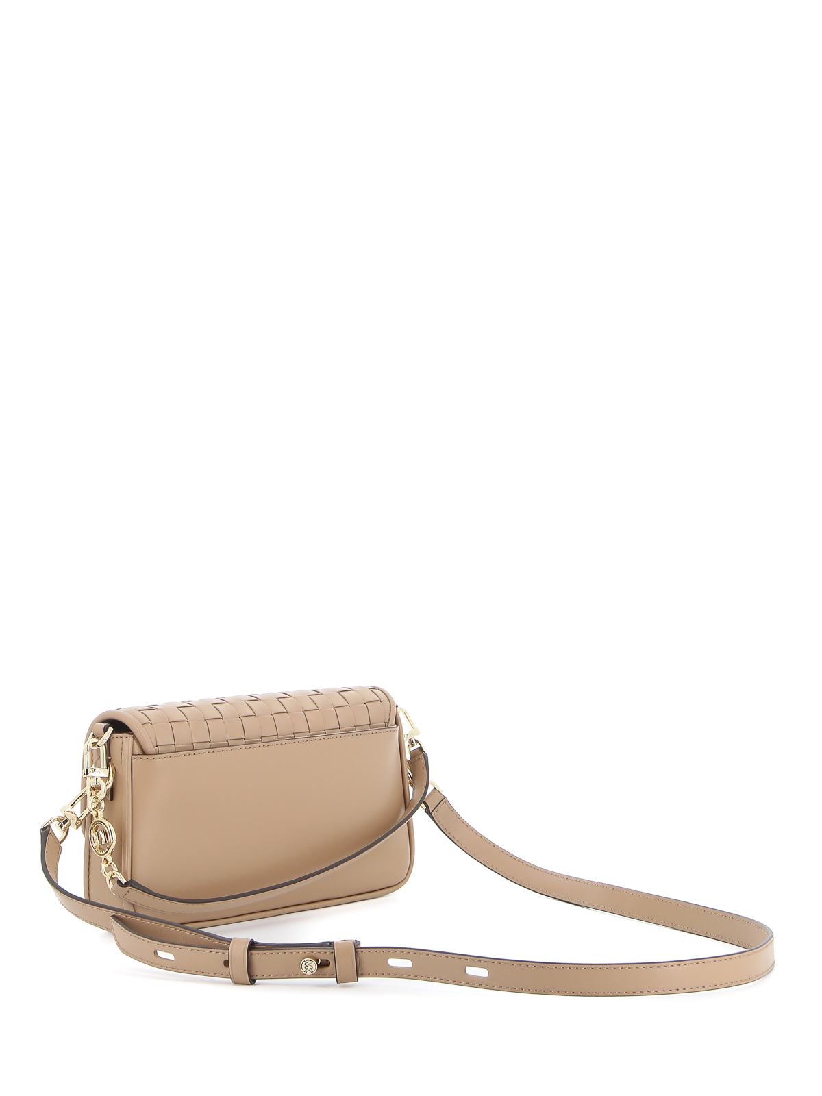 Michael Kors Bradshaw Small Woven Leather Shoulder Bag