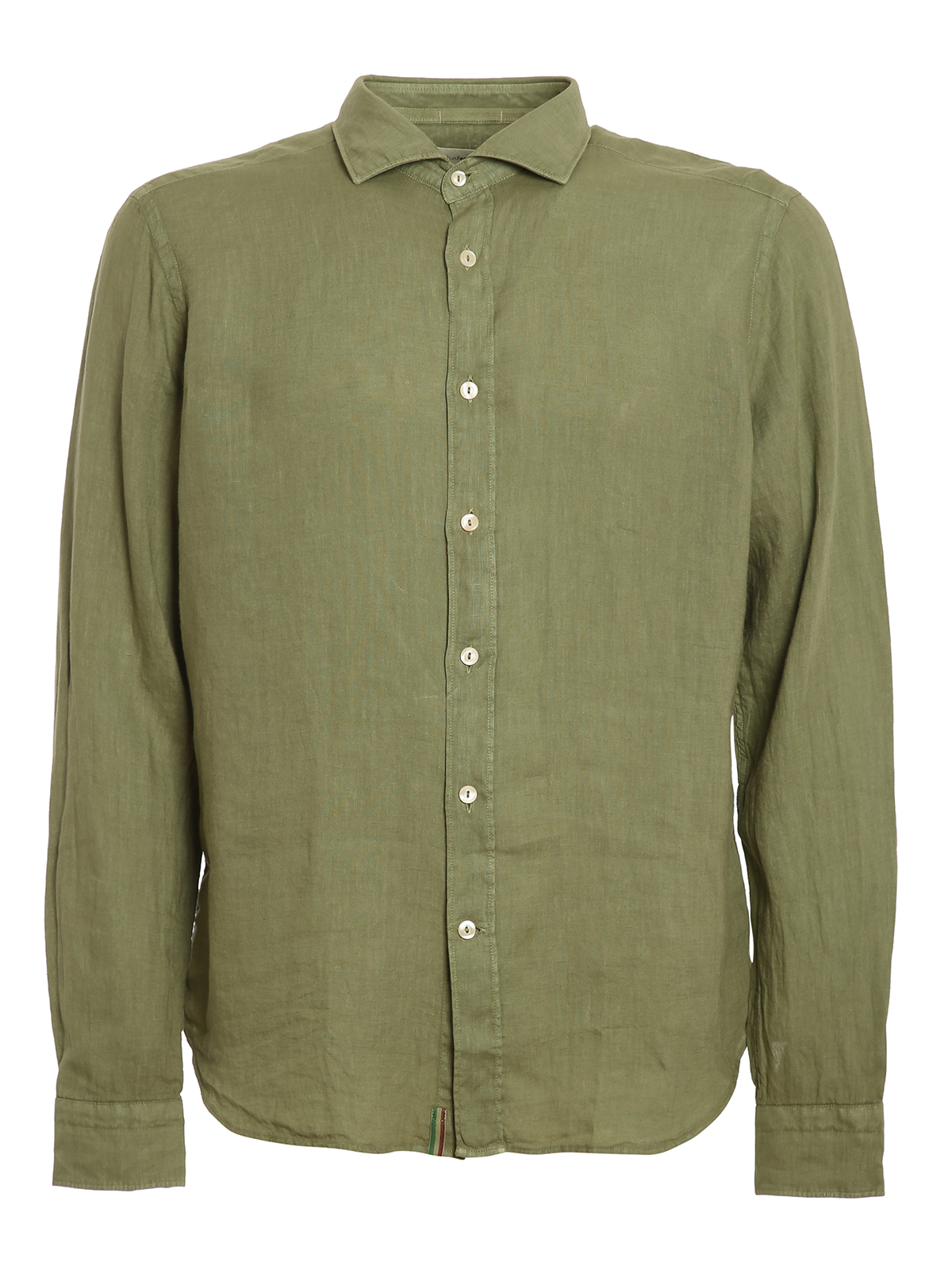 Tintoria Mattei Linen shirt - Green - Men | 1Q66N5HUT2