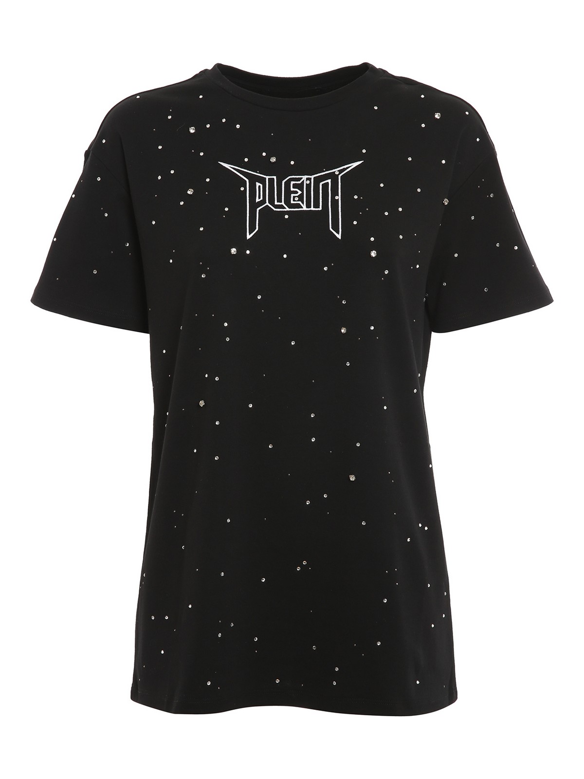 Shop Philipp Plein Embellished T-shirt In Black