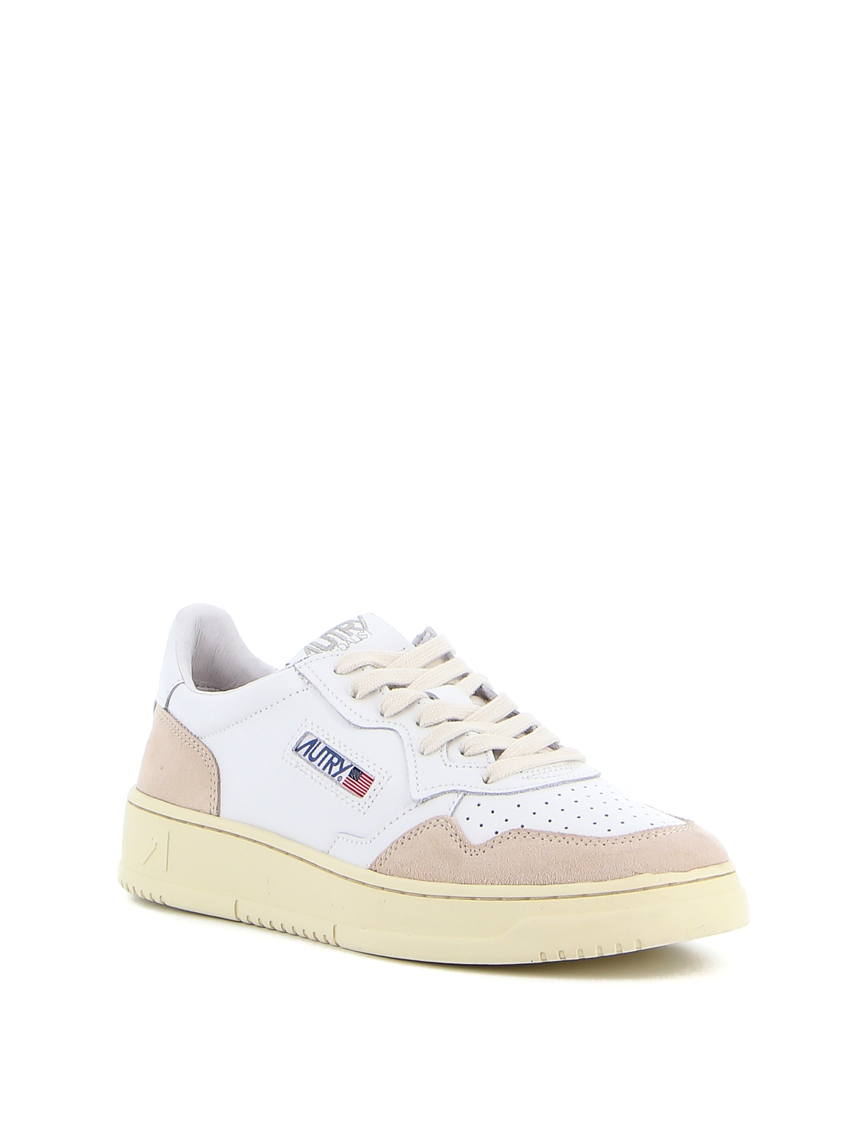 Shop Autry Low-top Leather Sneakers In Blanco