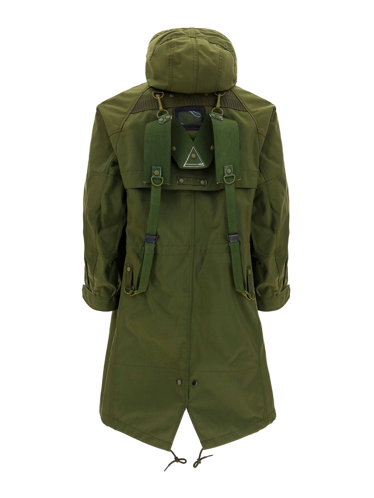 Junya Watanabe Adjustable shoulder strap green parka|WGC901S21KHAKI