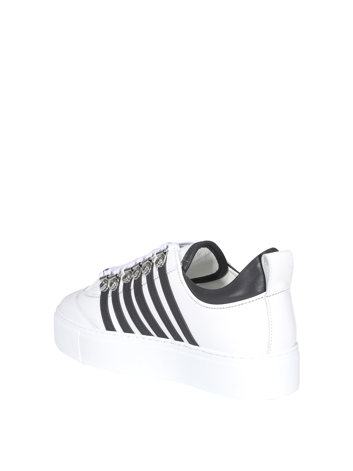 Dsquared2 Blue stripes leather sneakers | SNW000701503997M072