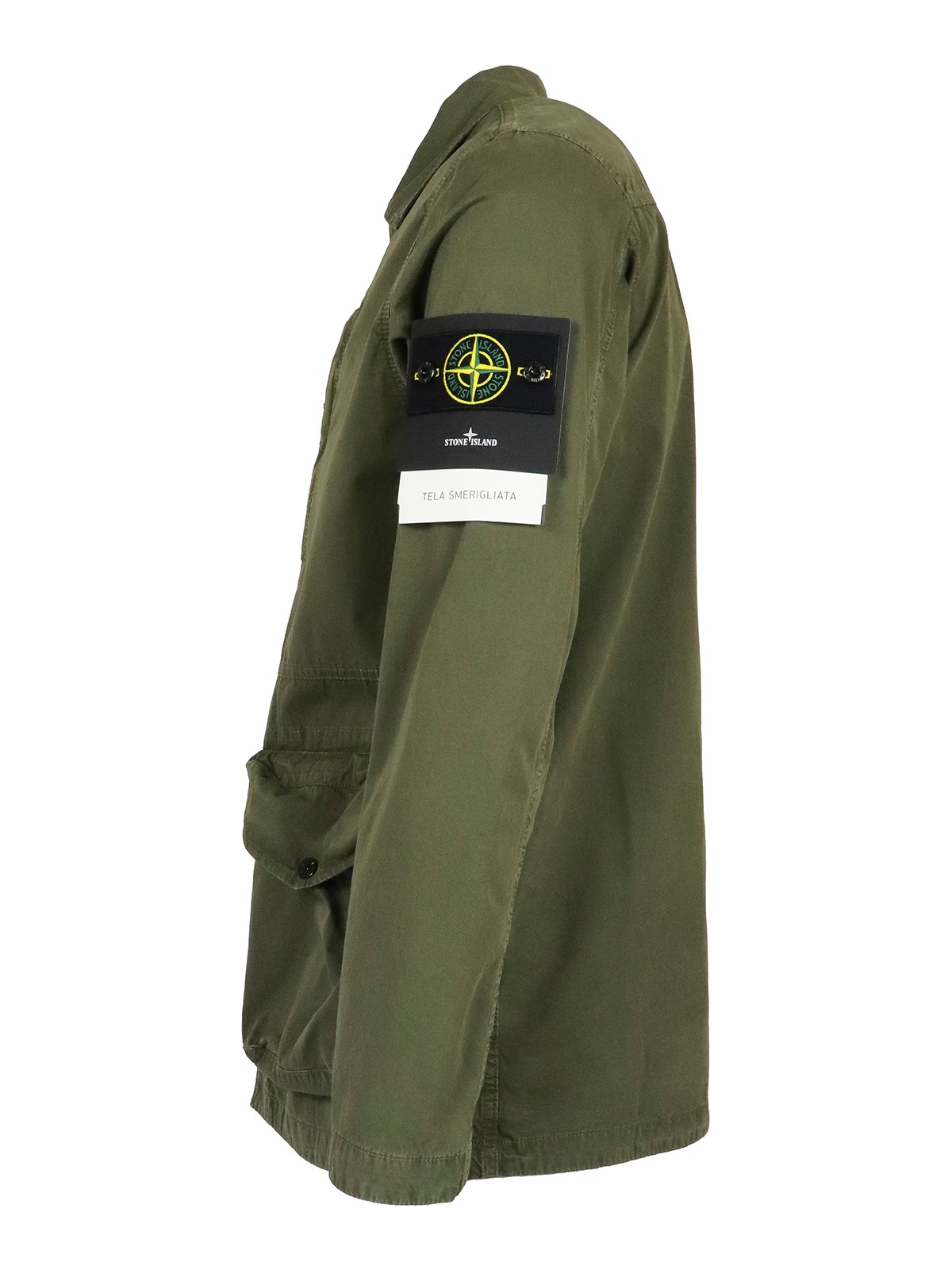 Stone Island Waxed cotton jacket - Green - Men|7415439WNV0158