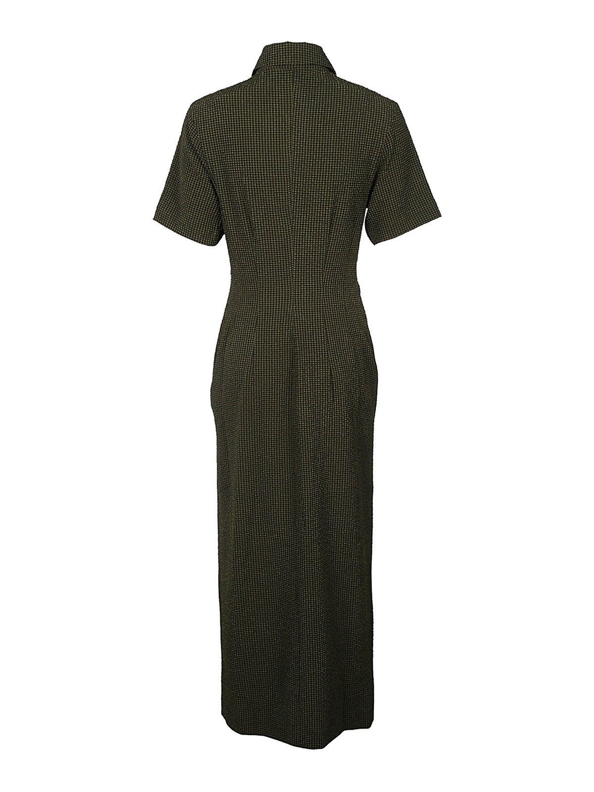 nanushka green dress Jordyn - Draped Fabric-Blocked Dress main image 0