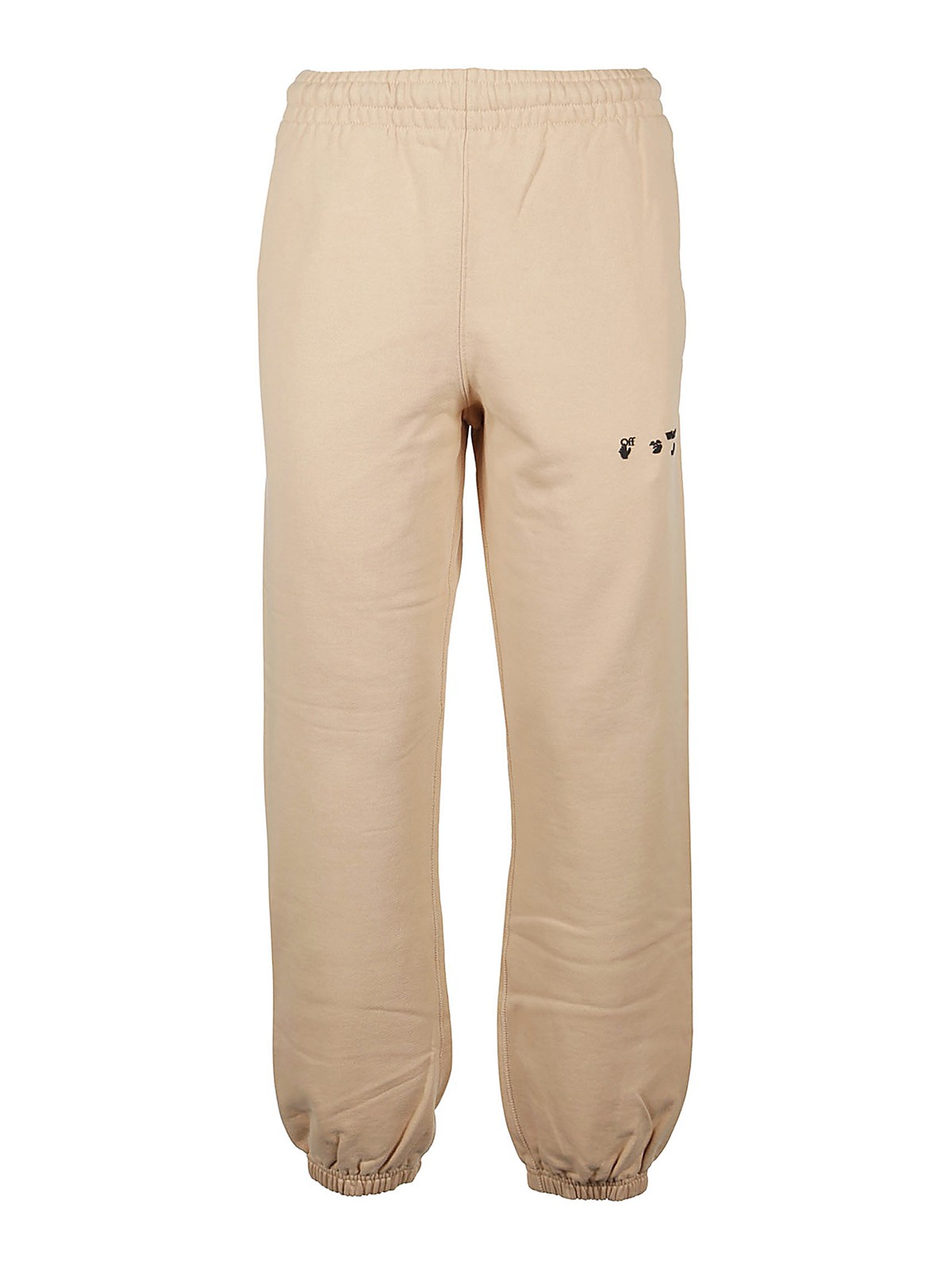 Off-White Cotton sweat pants Light Beige OWCH006S21JER0011710