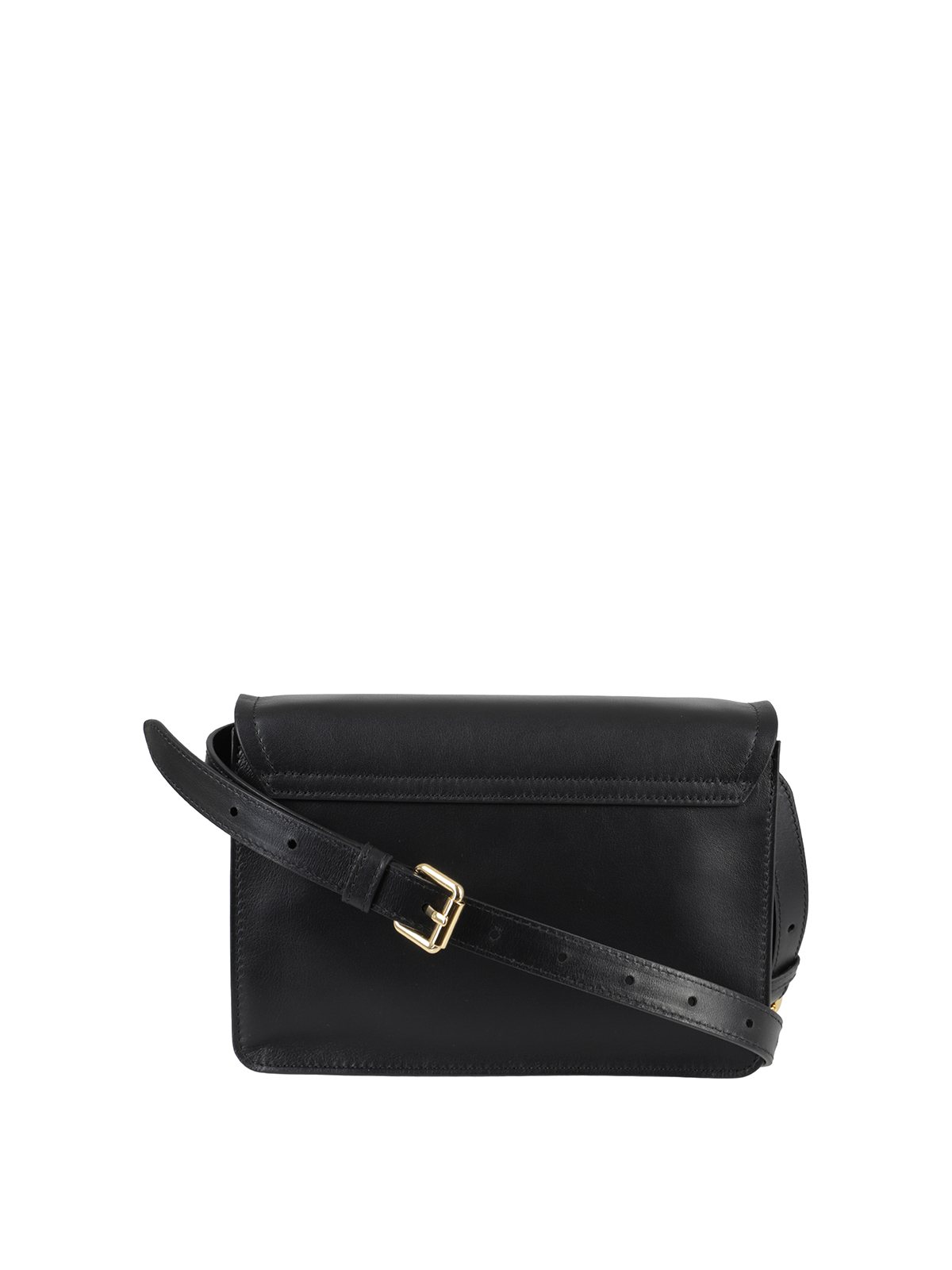 Shop Moschino Leather Bag In Black