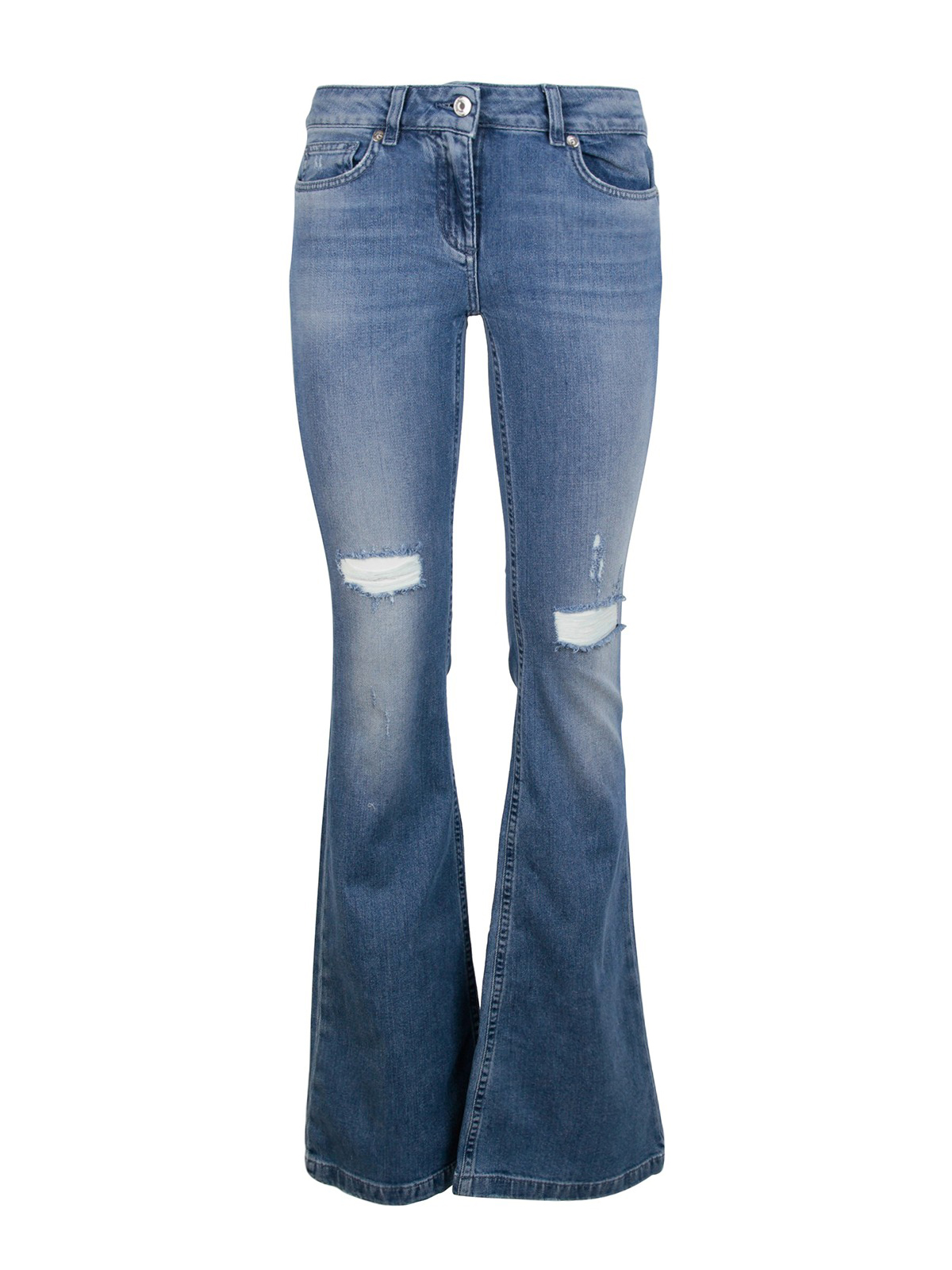Blumarine Jeans a zampa con strappi Lavaggio Medio 2521700170