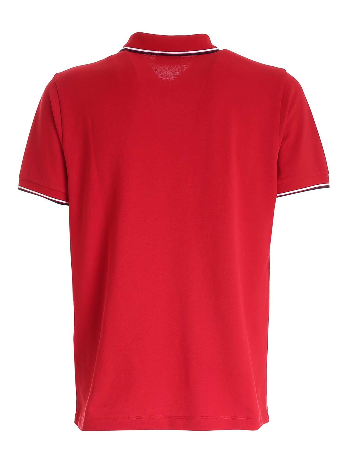 Save the Duck Logo embroidery polo shirt in red