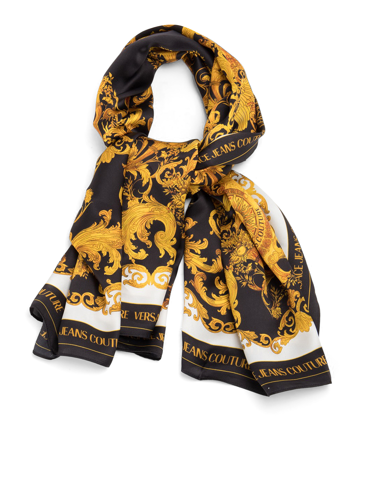 Versace Jeans Couture Silk Scarf with Print