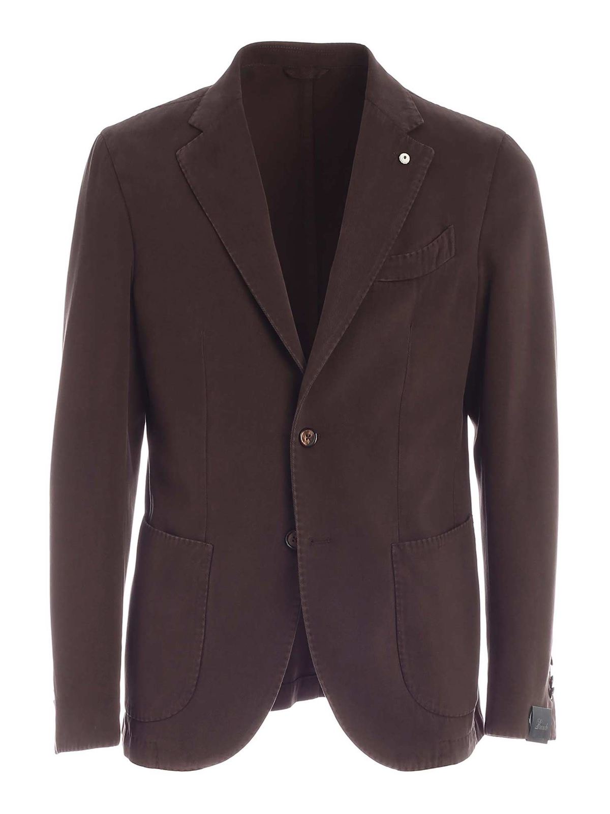 Brando Giacca marrone con spilla logo Marrone Uomo 2857051847