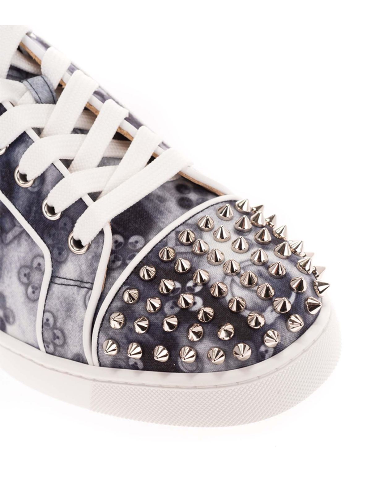 Christian Louboutin Multi/Silver Louis Junior Spikes Orlato Shoes