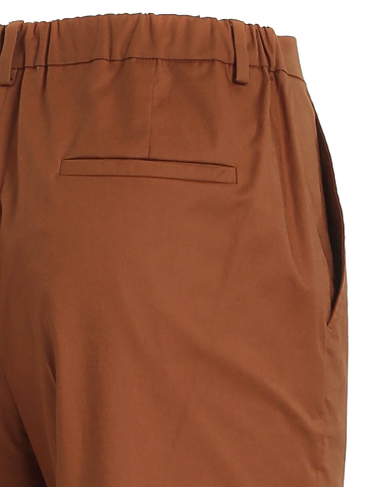 Shop Slowear Incotex Galene Pants In Brown In Marrón