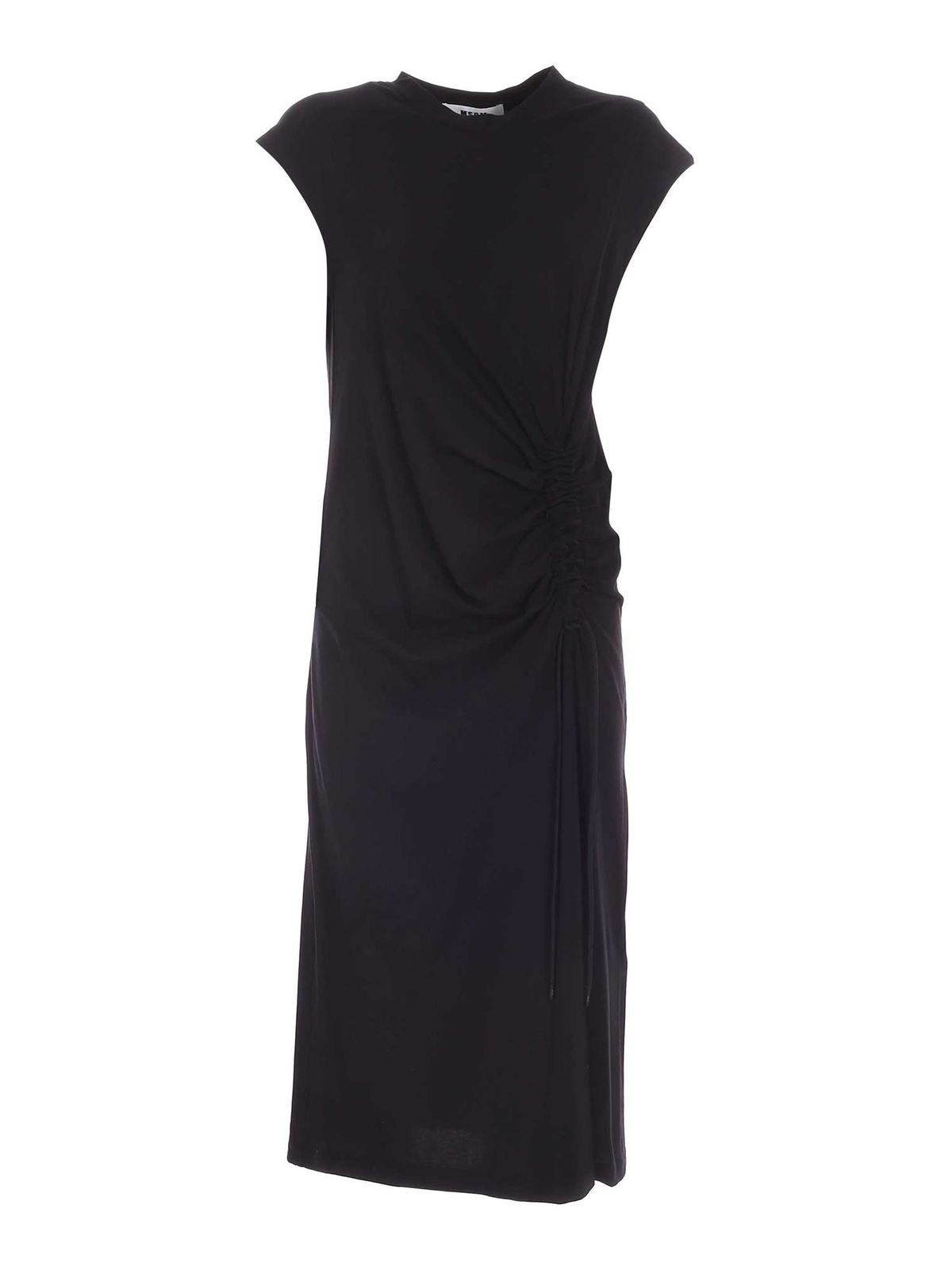 Maxi dresses M.S.G.M. - Front ribbon long dress in black ...