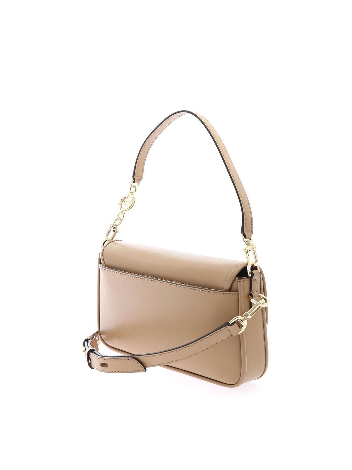 MICHAEL KORS MK Pebbled Leather Chain Strap women039s shoulder bag SOFT  Beige New  eBay