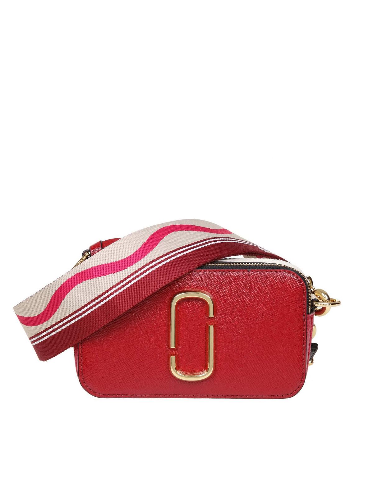 Marc Jacobs Red And White Small Snapshot Bag