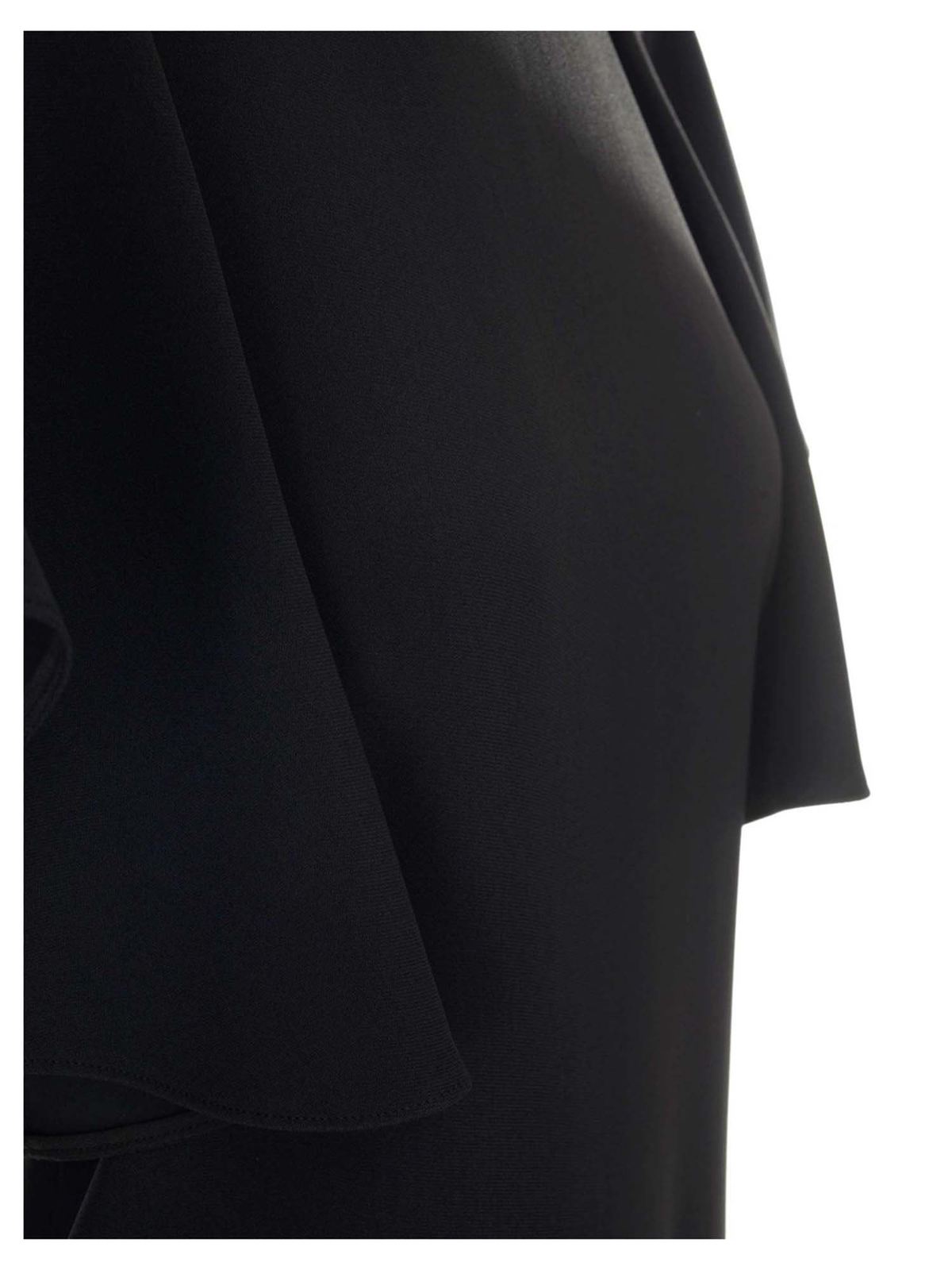 Stella Mccartney Stretch mini dress in black|602911SCA061000 Stella Mccartney Stretch mini dress in black|602911SCA061000