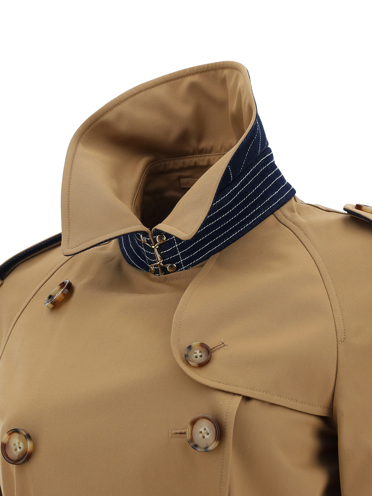 Burberry trench coat top throat latch