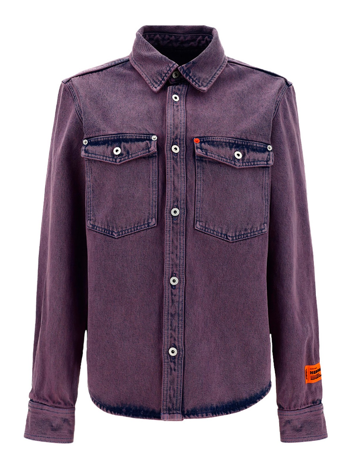 white christmas dresses HERON PRESTON Spray Denim Shirt Black Maison De Fashion –  MAISONDEFASHION.COM main image 1