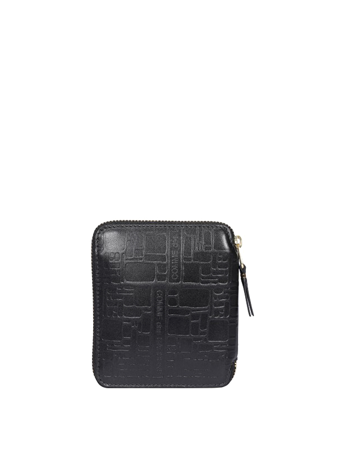 Shop Comme Des Garçons Textured Leather Black Wallet In Negro