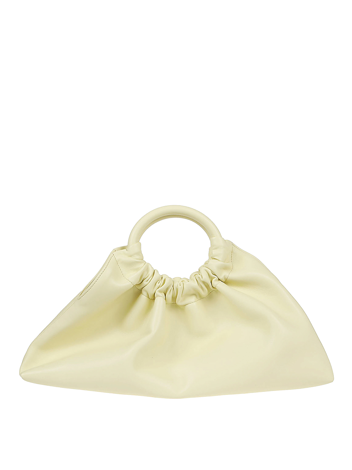 Nanushka Trapeze vegan leather bag - Light Yellow|TRAPEZELUMEN