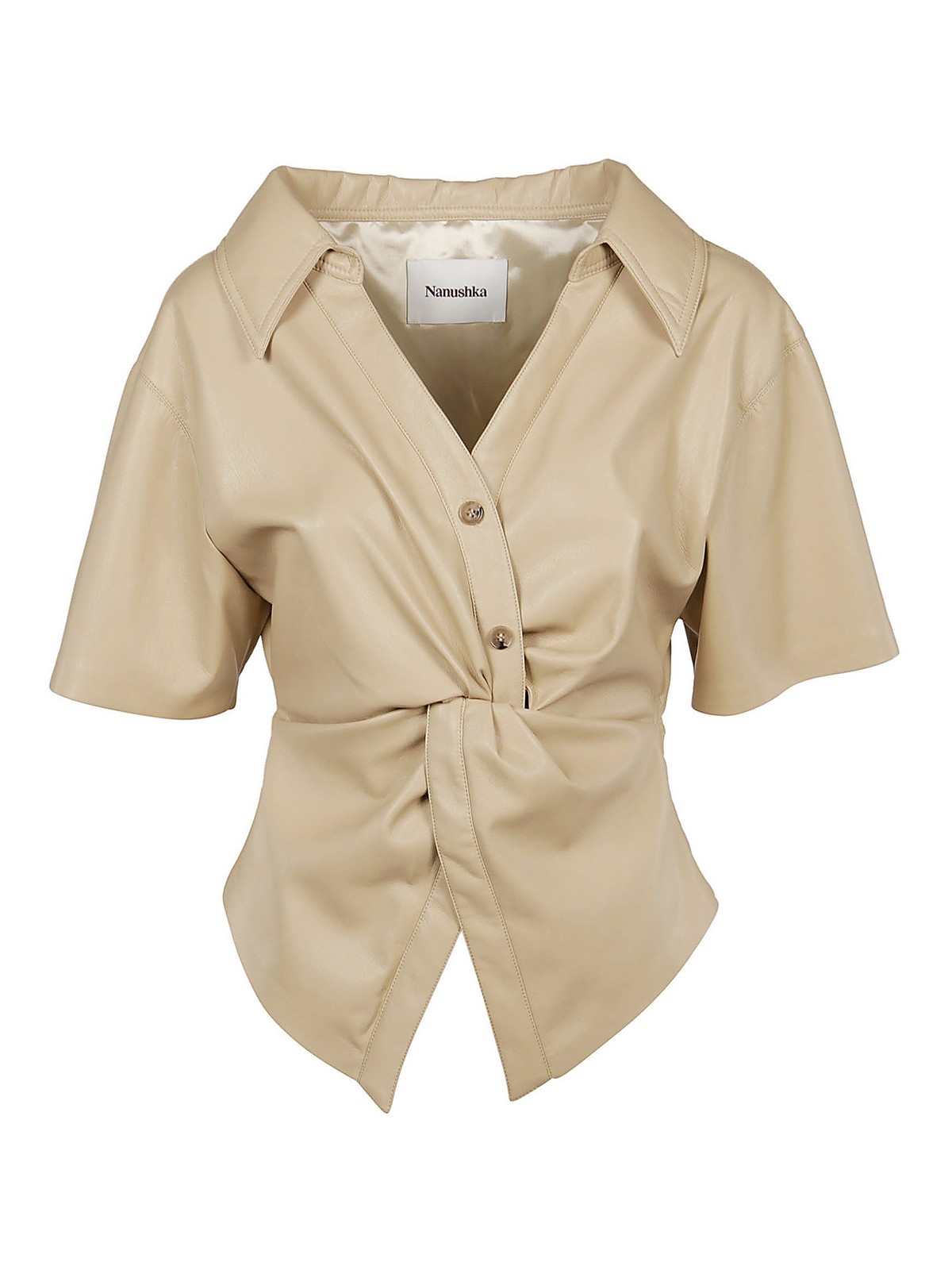 Nanushka Thora shirt - Light Beige - Women|THORABUTTER