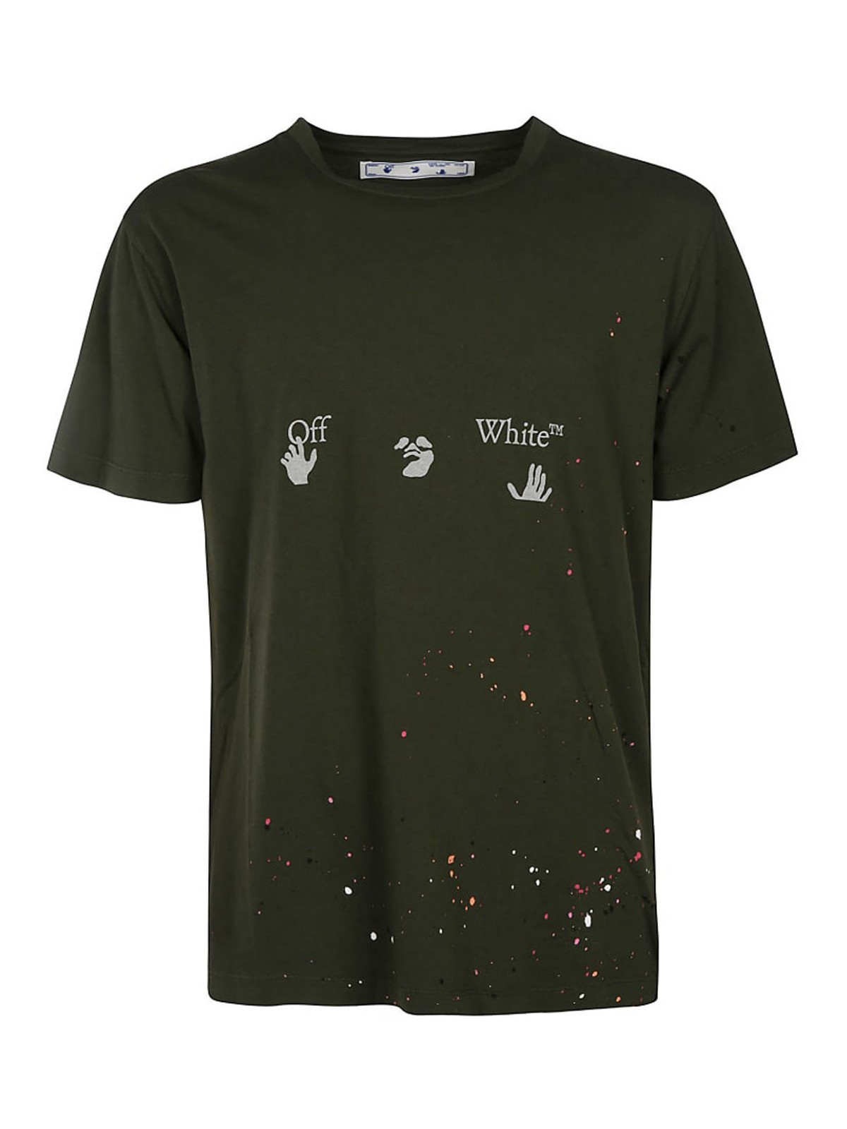 Off-White Painted effect T-shirt - Men|OMAA027S21JER0020601