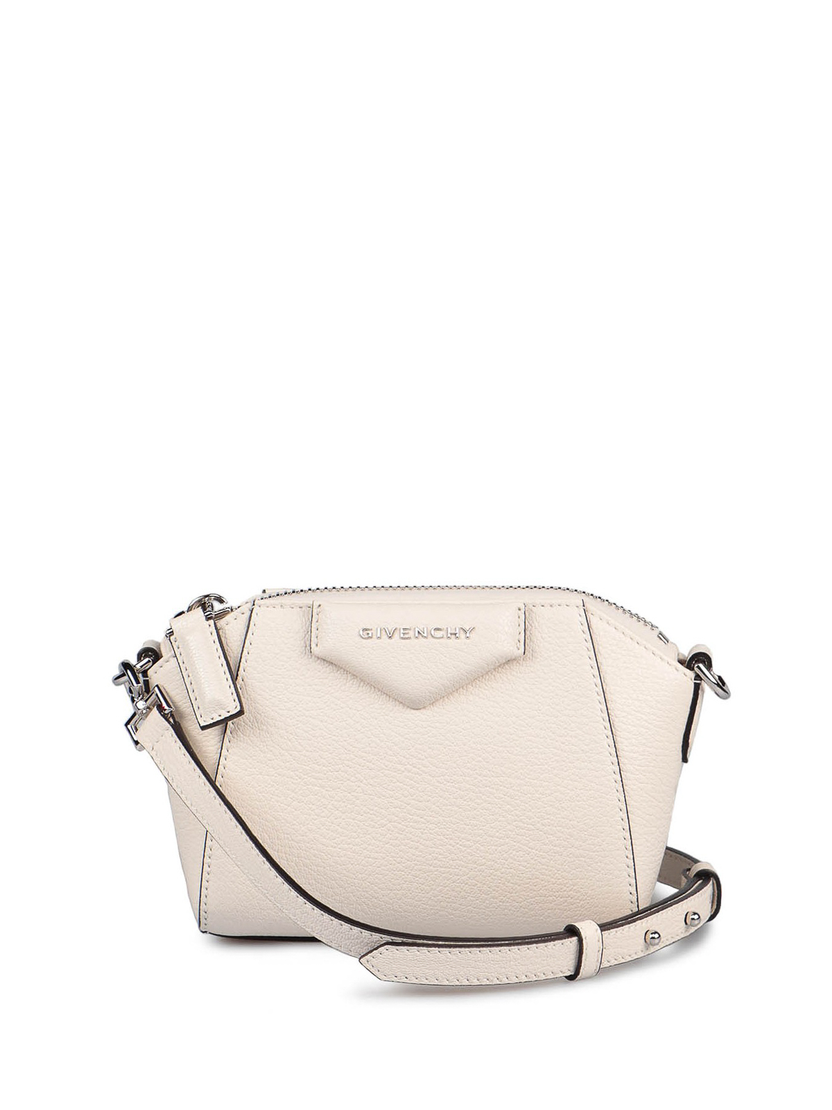 Givenchy Nano Antigona Leather Crossbody Bag White