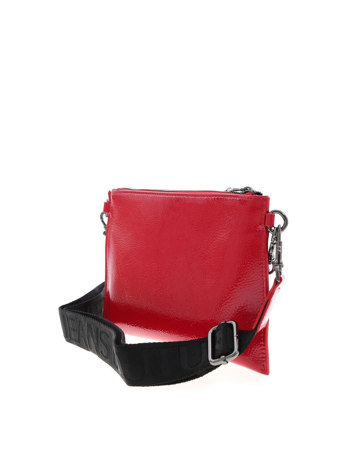 Clutches Versace Jeans Couture - 3D effect logo clutch bag in red