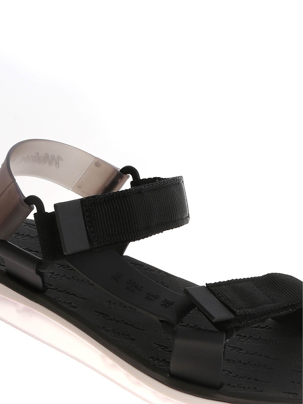Shop Melissa Papete + Rider Ad Sandals In Black