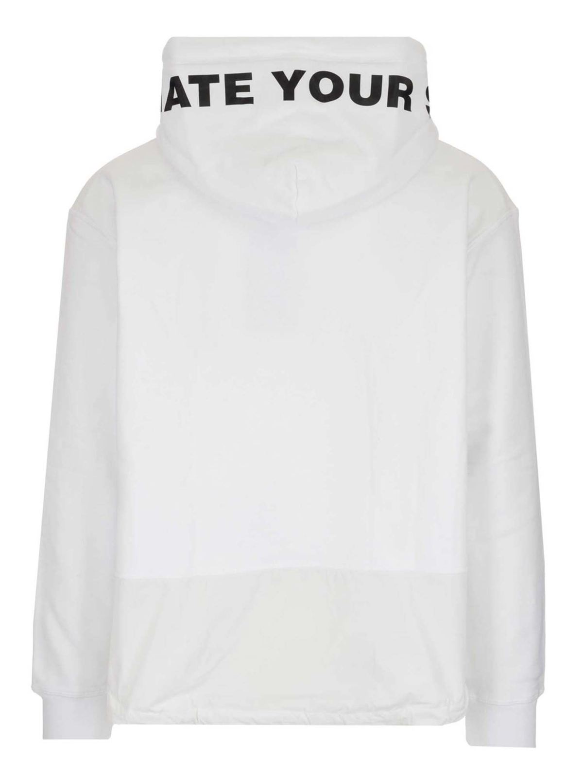 Dsquared2 Felpa con cappuccio D2 leaf bianca S74GU0473S25042100