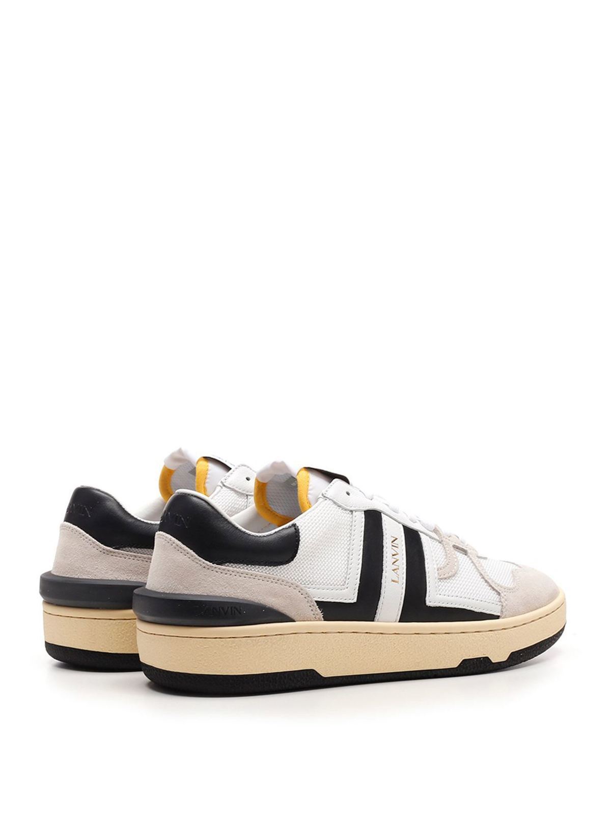 Shop Lanvin Clay Sneakers In Black And White