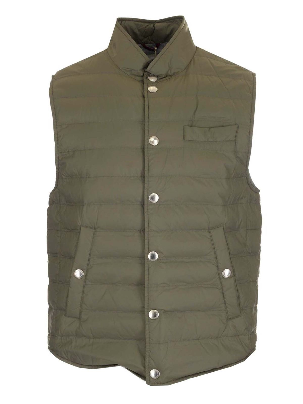 Brunello Cucinelli ウェストコート/ジレ - 緑|MR4051711C8424