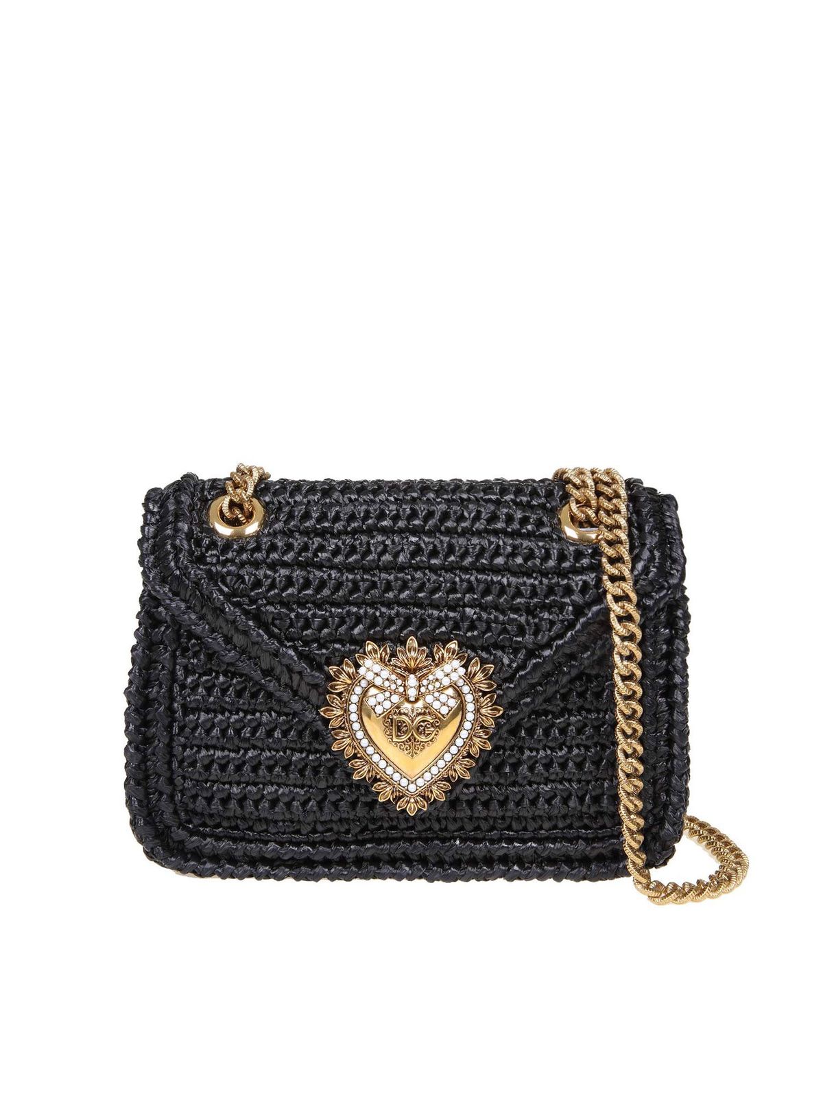 新品♡DOLCE&GABBANA♡アクセサリーポーチ Raffia crochet Dolce Box bag in Multicolor for Women