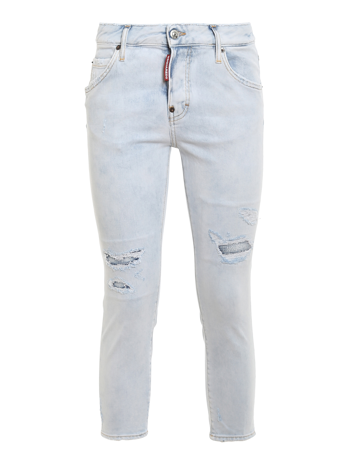 Dsquared2 Cool Girl Cropped Jeans In Light Wash