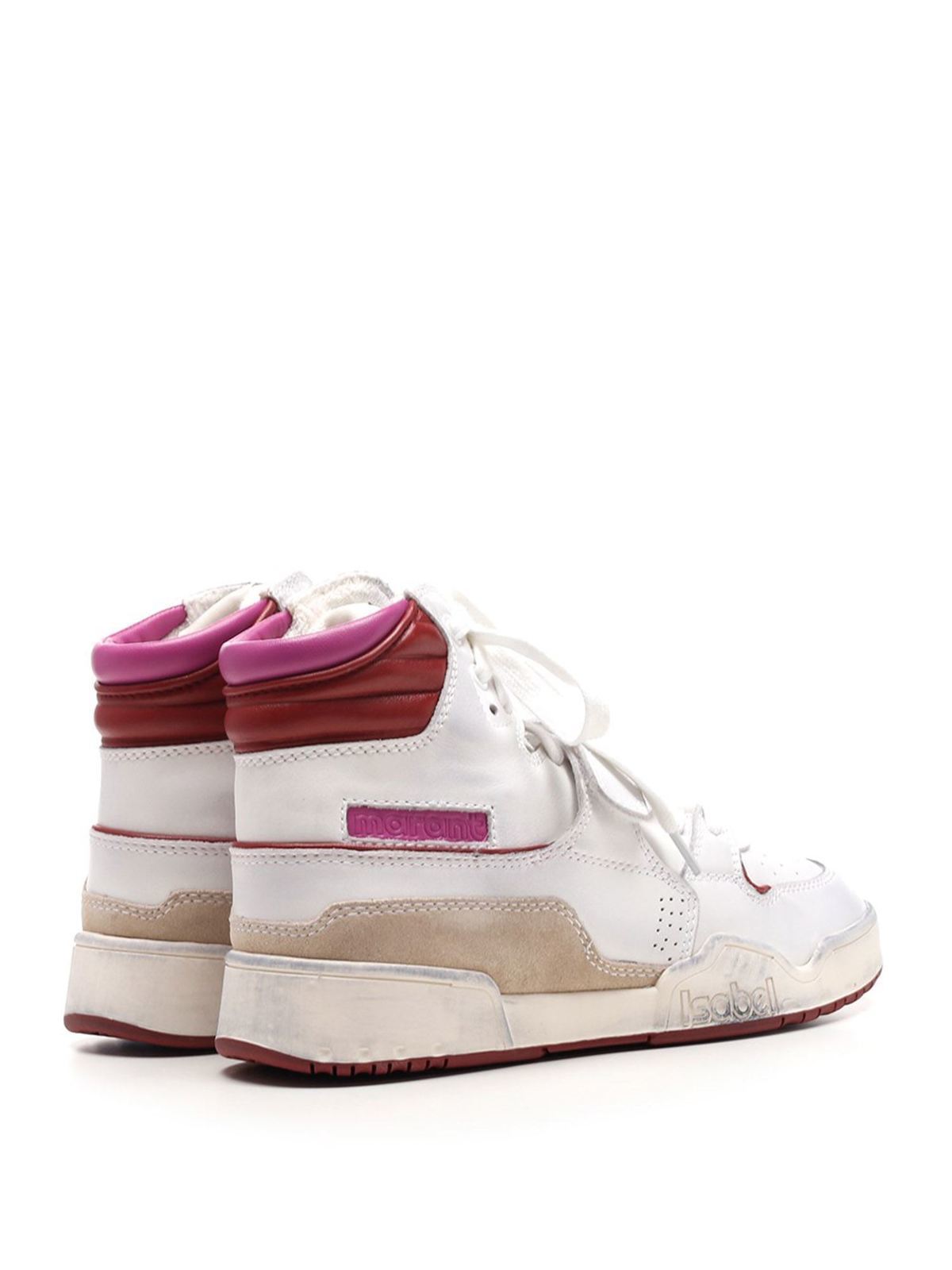 Vent et øjeblik sig selv Sprællemand Trainers Isabel Marant - High sneakers in burgundy and pink -  BK026621P031S80BY