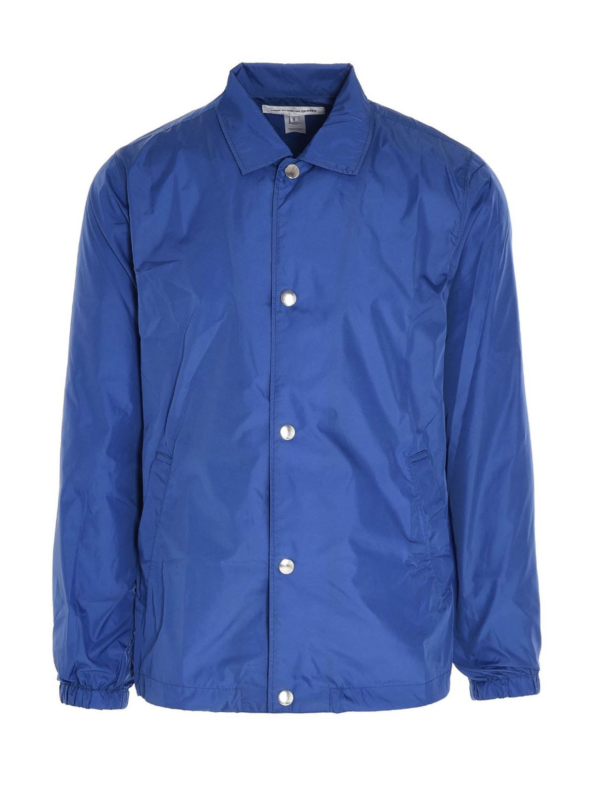 ジャケット・アウター COMME des GARCONS SHIRT Yue Minjun nylon Comme Des Garcons Shirt Yue Minjun jacket in blue - Blue