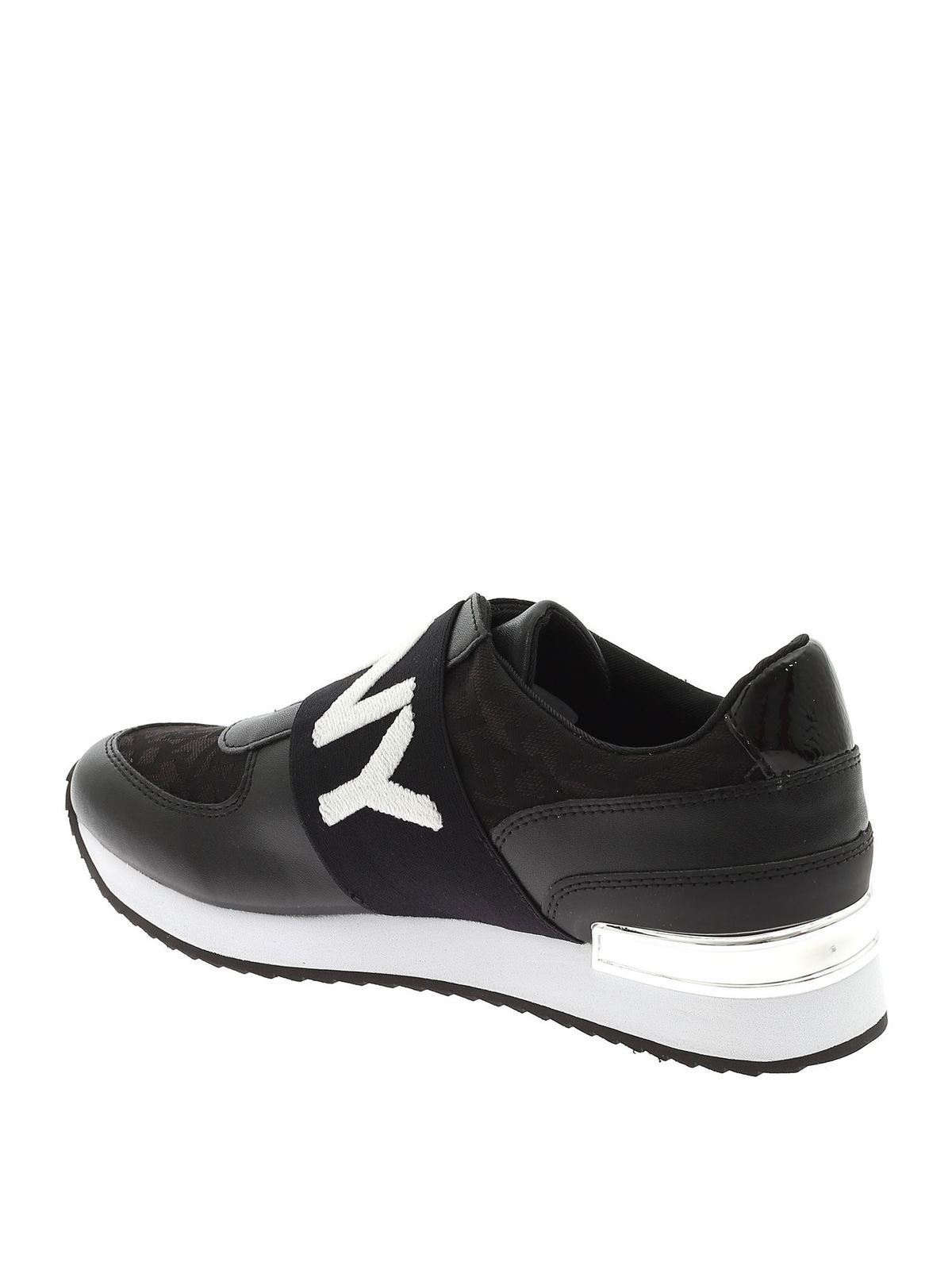tro kit Plaske Trainers Dkny - Contrasting logo sneakers in black -  K1146919CFPUBLACKWHITE005