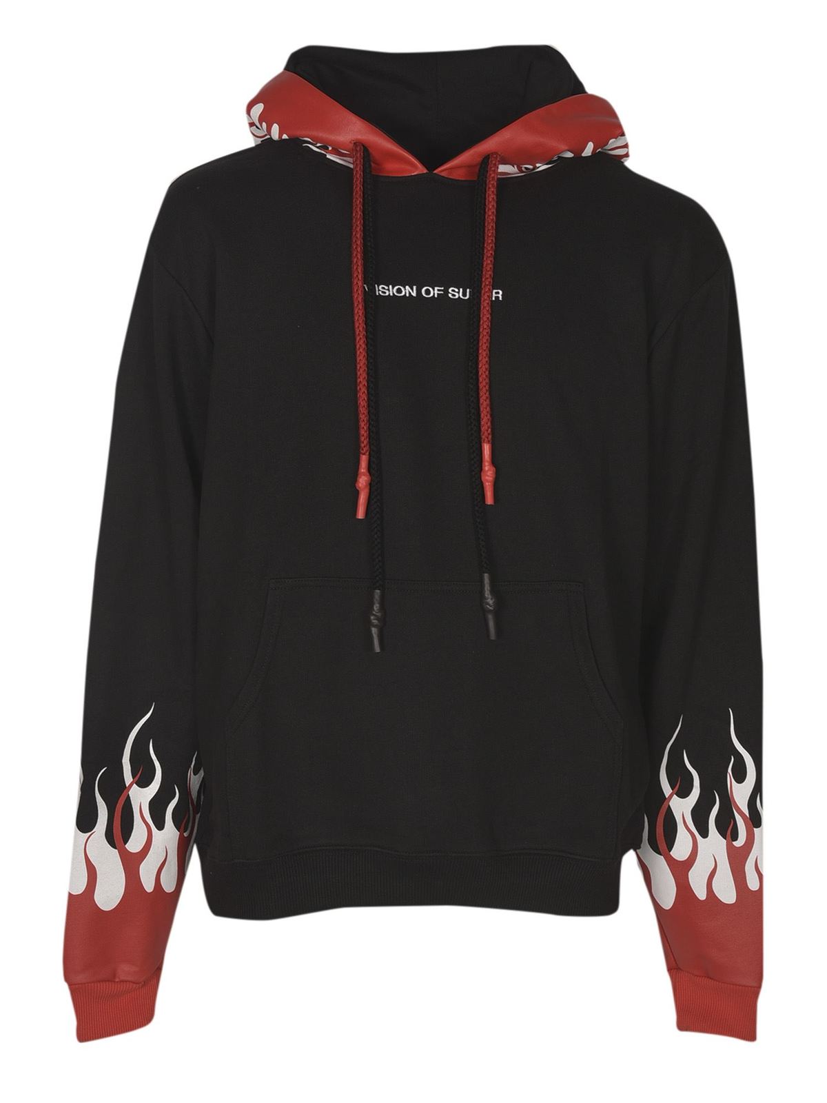Calze Uomo Vision Of Super Red Double Flames - VSA00157CZ Black, Tubo In Cotone, Taglia Unica, Colore Nero - 3