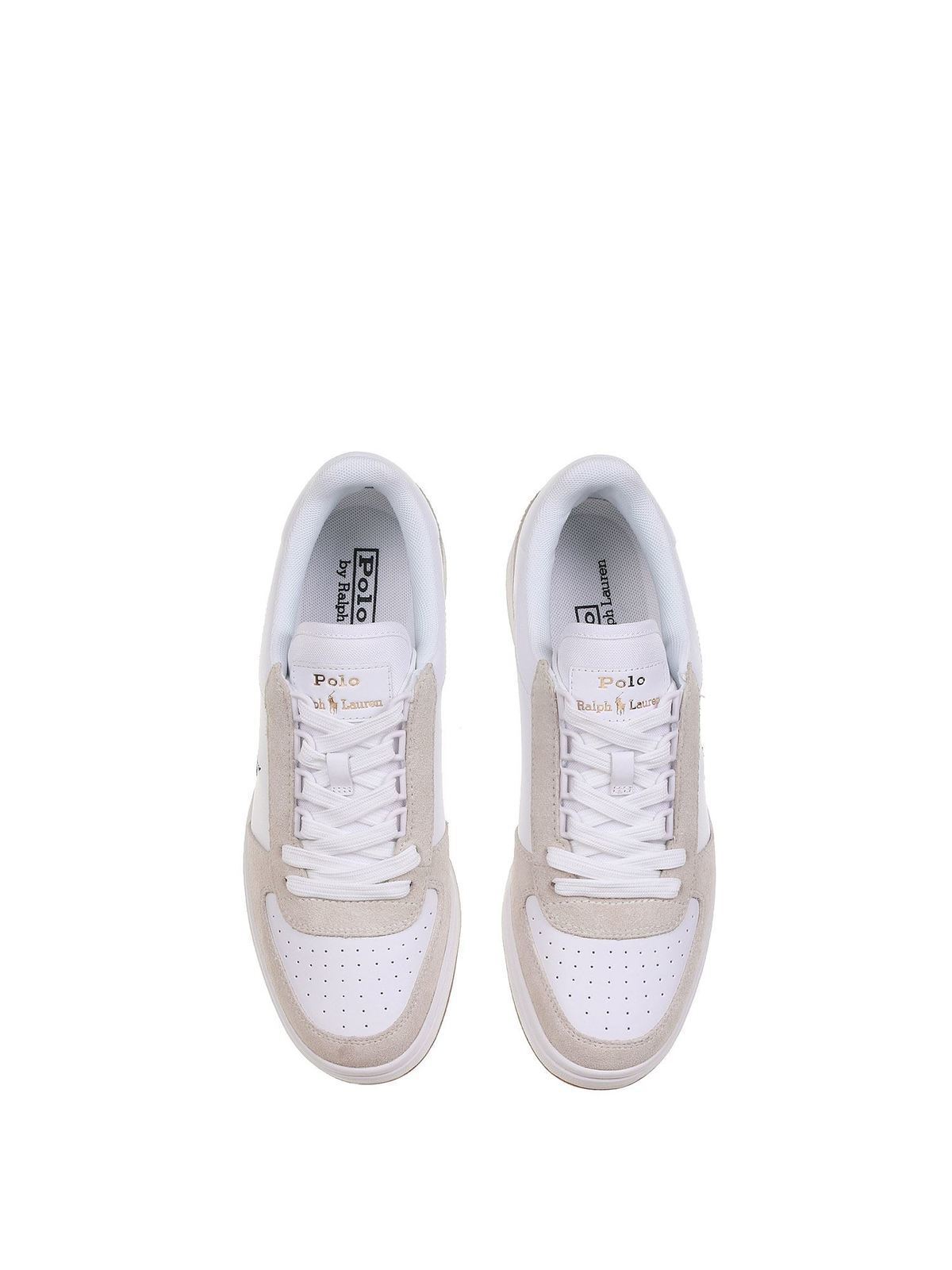 Shop Polo Ralph Lauren Court Sneakers In White