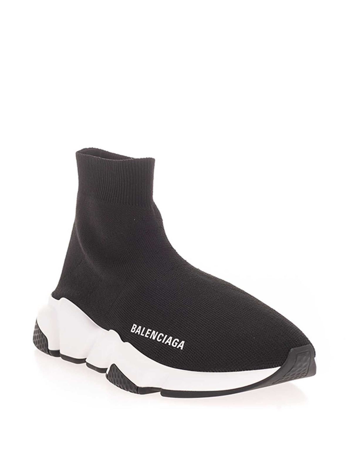 Shop Balenciaga Speed Recycled Sneakers In Black In Negro