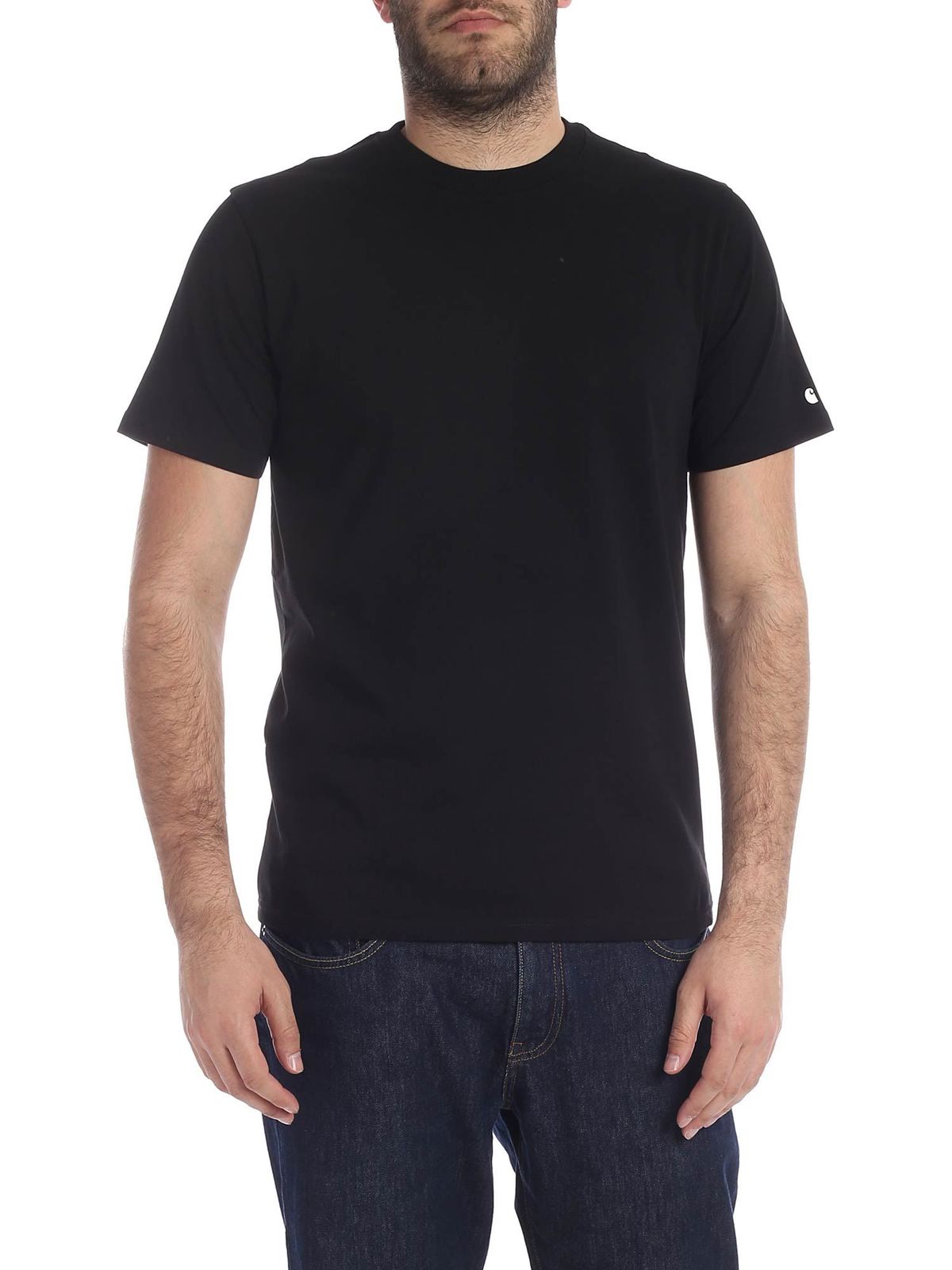 Shop Carhartt Base T-shirt In Black